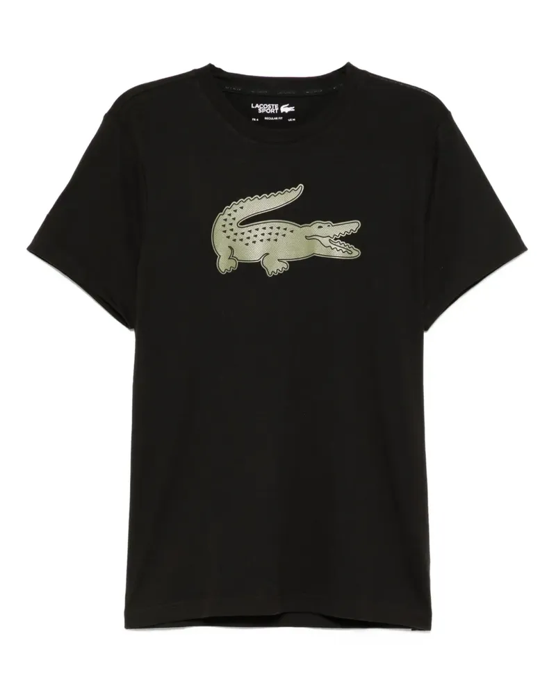 Lacoste T-Shirt mit Logo-Print - Schwarz Schwarz