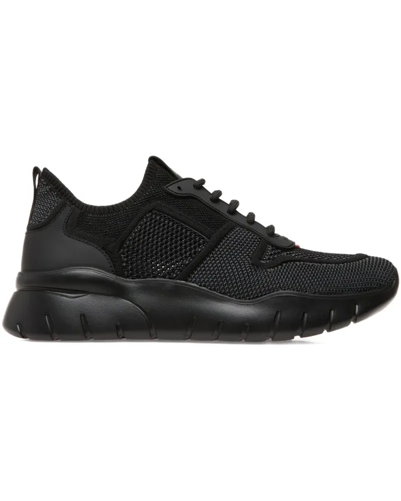 Bally Gestrickte Sneakers mit Schleifenverschluss - Schwarz Schwarz