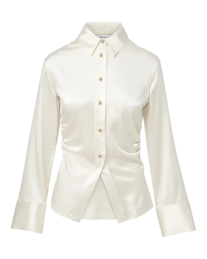Veronica Beard Langarmshirt mit Raffungen - Weiß Weiß