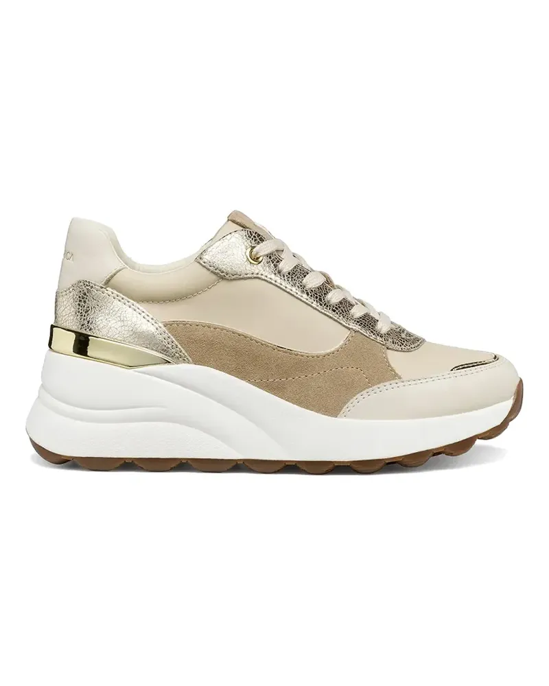 Geox Spherica Ec13 Sneakers mit Metallic-Einsätzen - Nude Nude