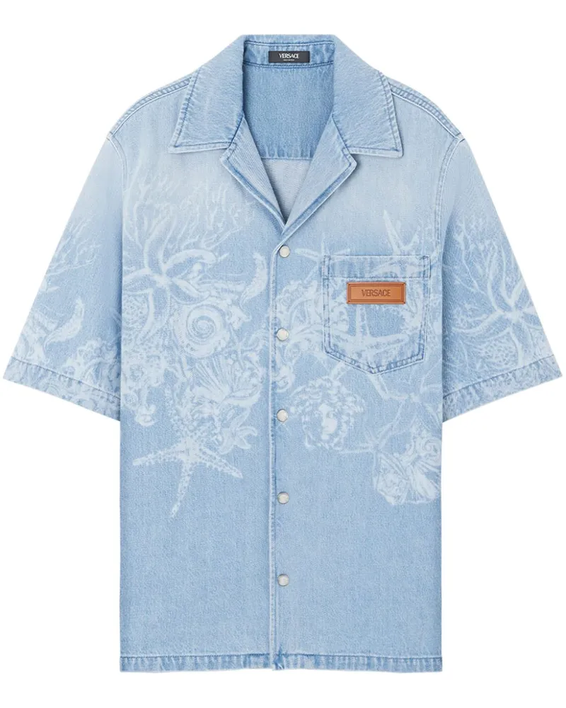 Versace Barocco Sea Jeanshemd - Blau Blau