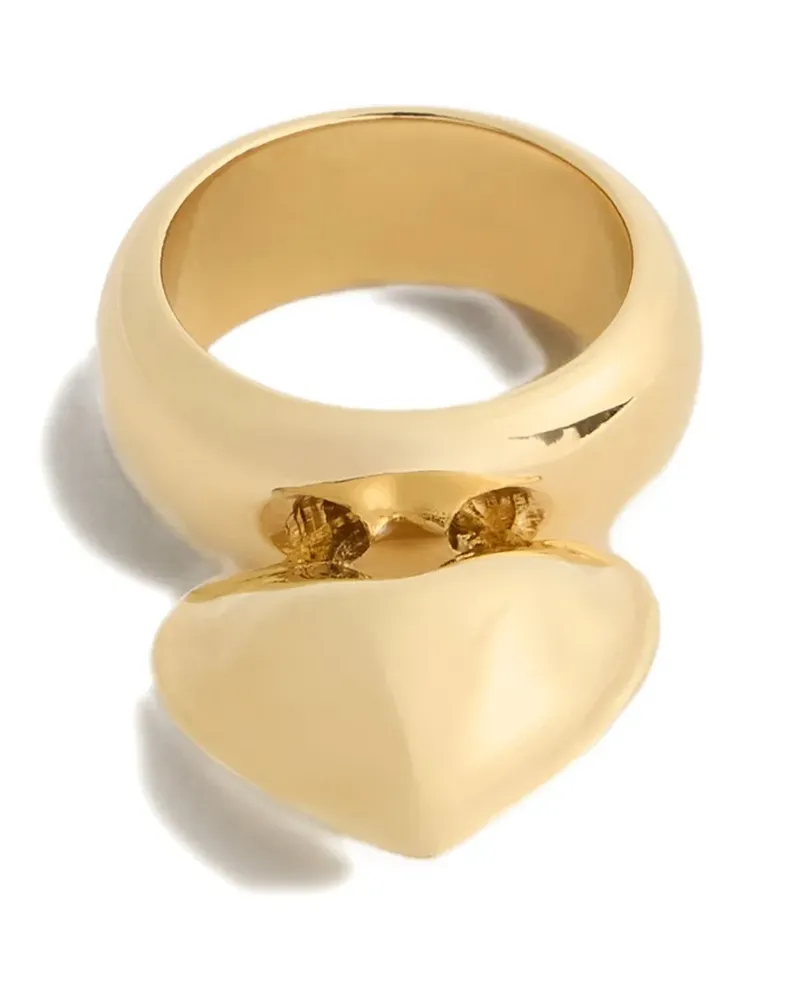 La DoubleJ Love Ring mit Herzdetail - Gold Gold
