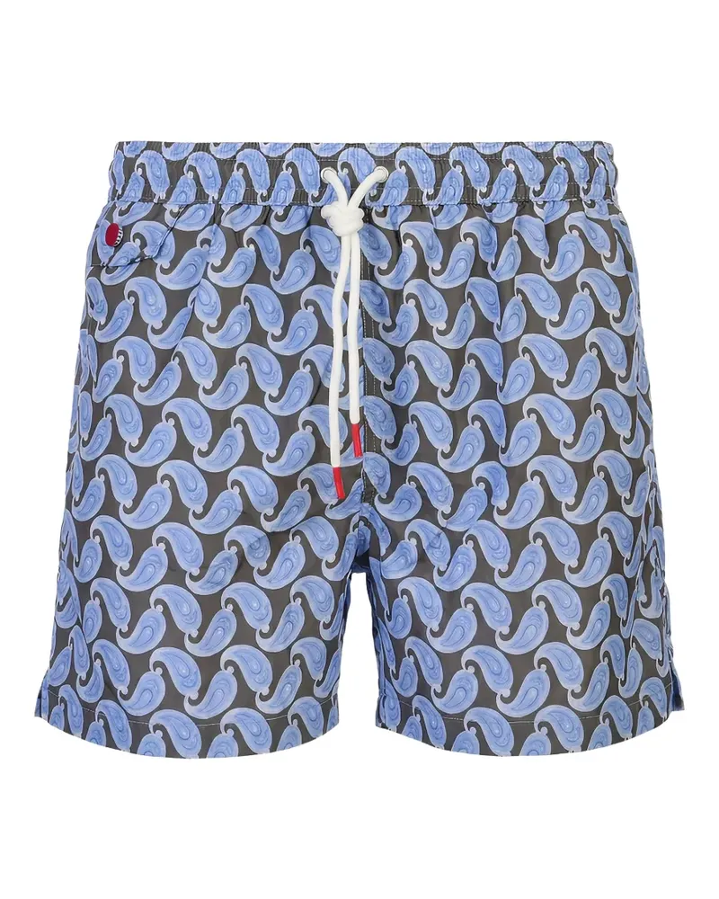 Kiton paisley-print swim shorts - Grau Grau