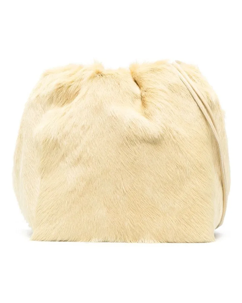 Jil Sander Beuteltasche mit Kordelzug - Nude Nude