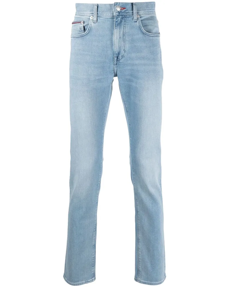 Tommy Hilfiger Tief sitzende Bleecker Slim-Fit-Hose - Blau Blau