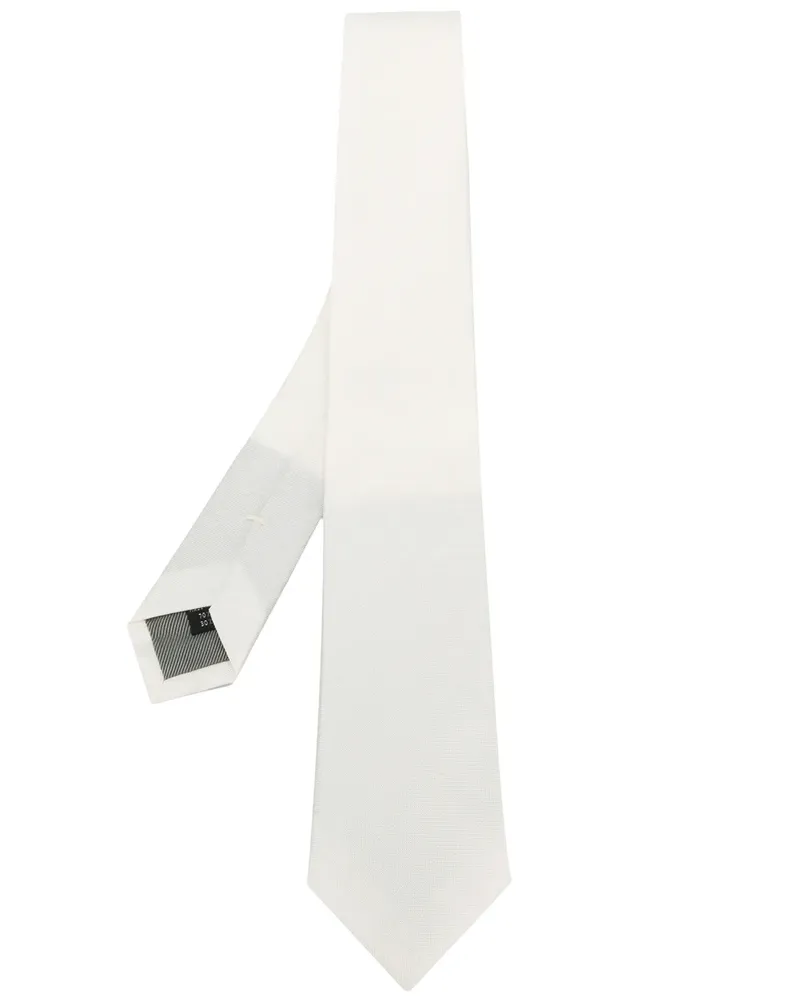 Dell'oglio Gewebte Krawatte - Weiß Weiß