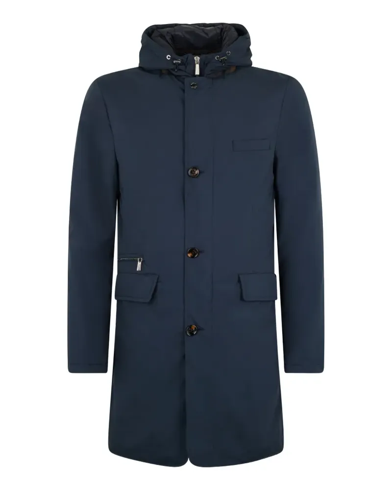 MOORER Dustin hooded coat - Blau Blau