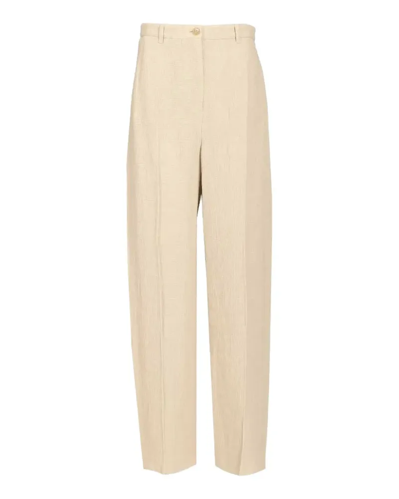 Emporio Armani pressed-crease straight-leg trousers - Nude Nude