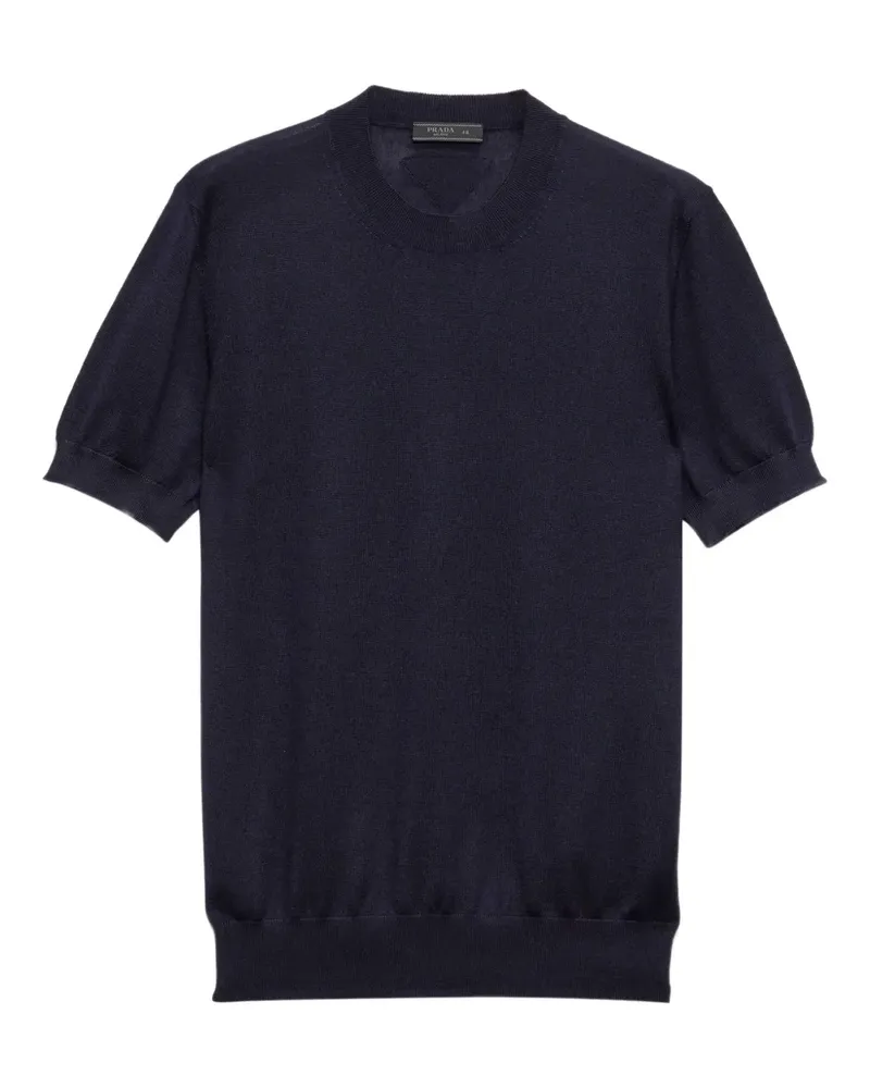Prada T-Shirt aus Kaschmir - Blau Blau