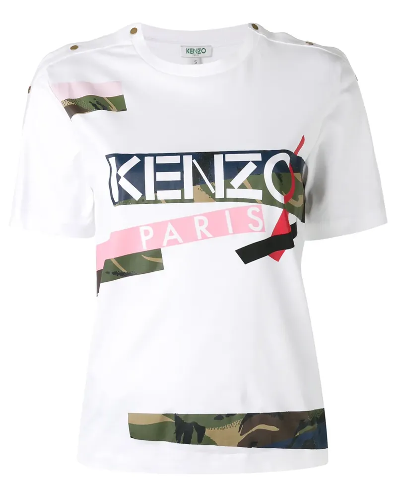 Kenzo T-Shirt mit Print - Weiß Weiß