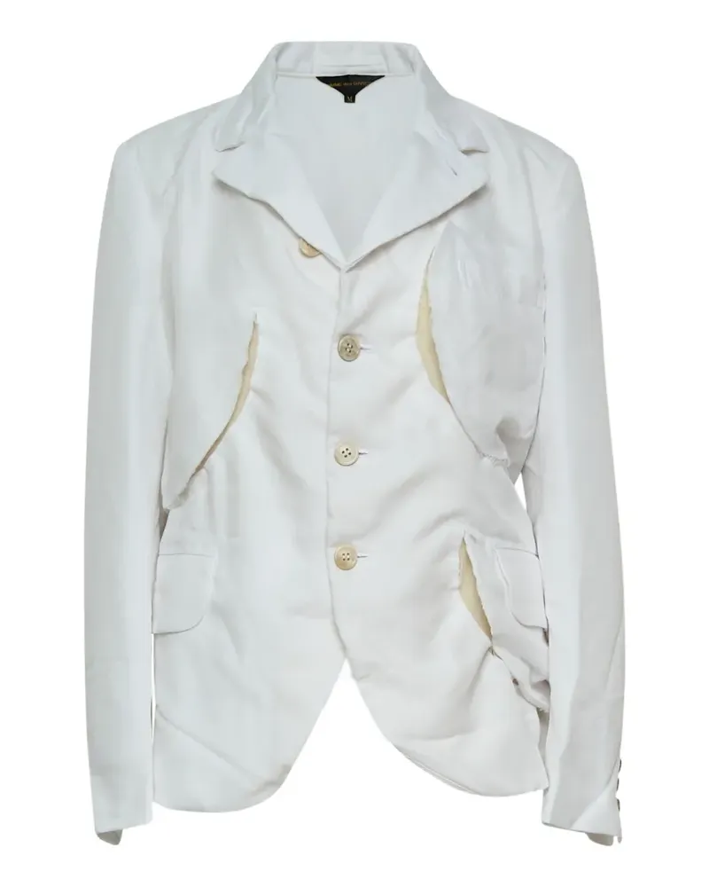 Comme des Garçons deconstructed distressed jacket - Weiß Weiß