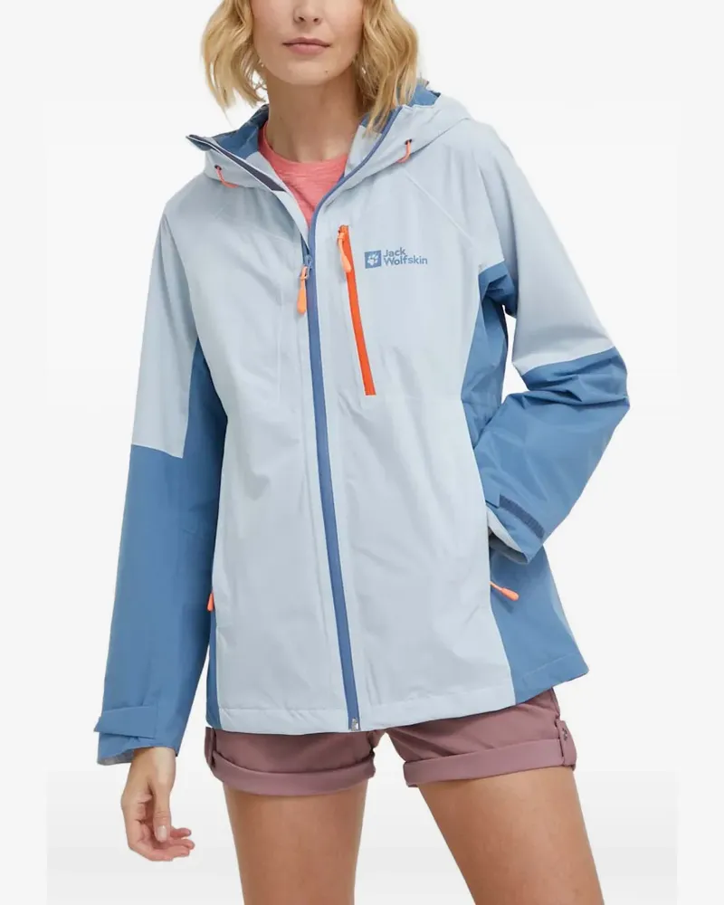 Jack Wolfskin Eagle Peak hooded colour-block jacket - Blau Blau