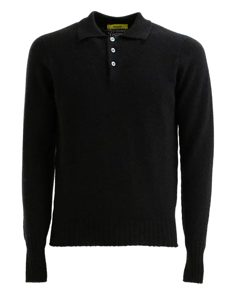 Drumohr  Pullover mit Poloshirtkragen - Schwarz Schwarz