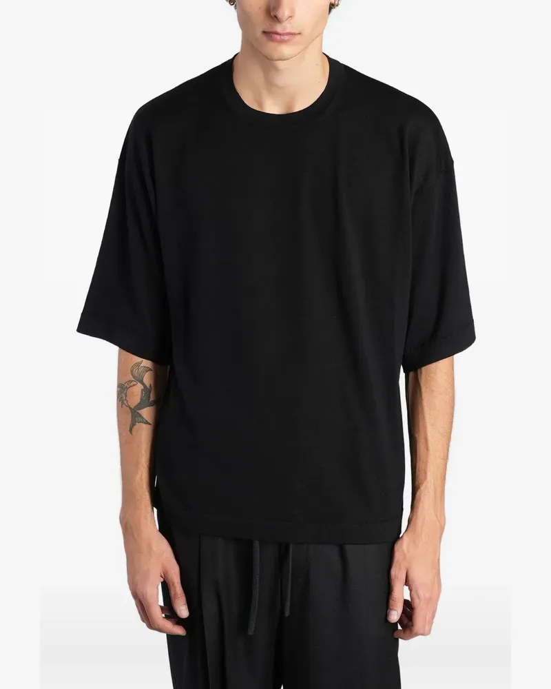 BARENA Zaco T-Shirt mit rundem Ausschnitt - Schwarz Schwarz