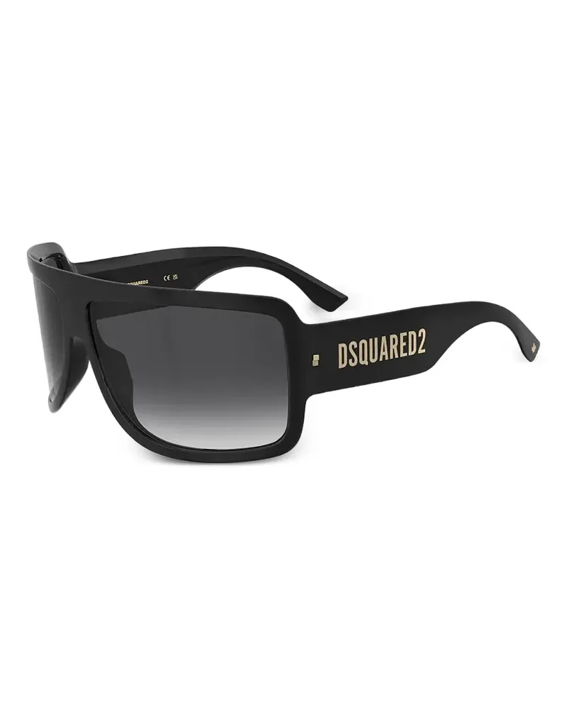 Dsquared2 Sonnenbrille mit eckigem Gestell - Schwarz Schwarz
