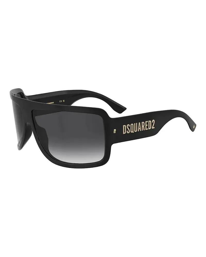 Dsquared2 logo rectangle-frame sunglasses - Schwarz Schwarz