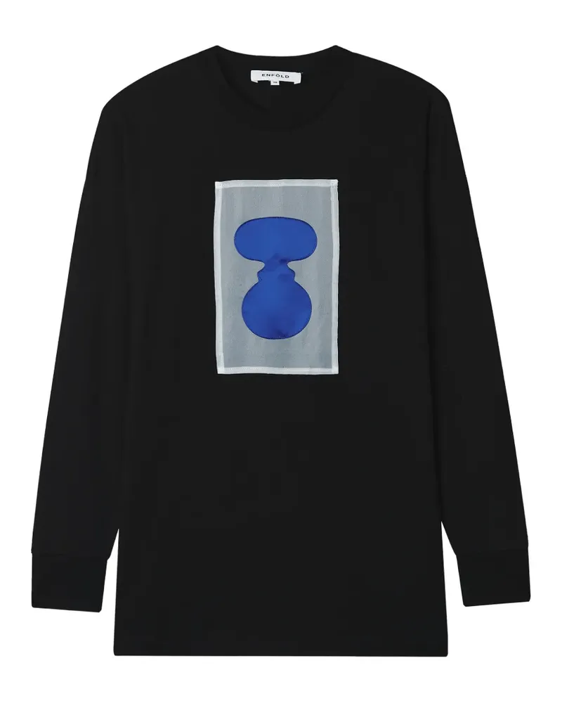 ENFÖLD graphic long-sleeved top - Schwarz Schwarz