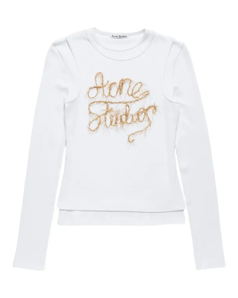 Acne Studios Langärmeliges T-Shirt - Weiß Weiß