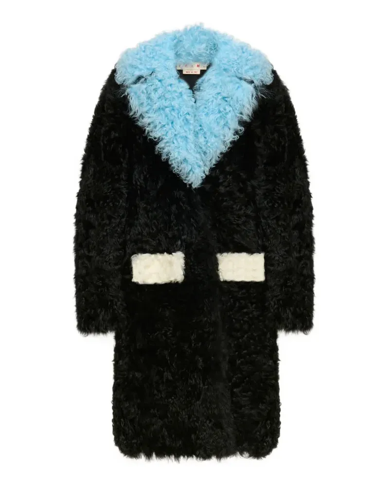 Marni Gitana Shearling-Mantel - Schwarz Schwarz