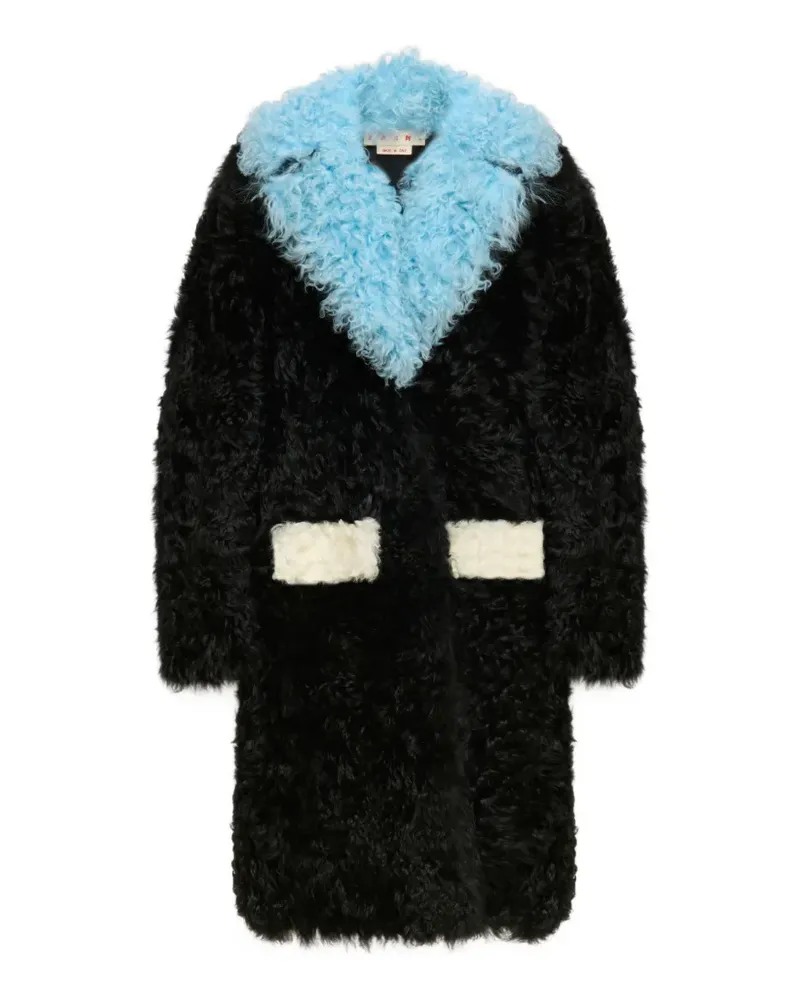 Marni Gitana shearling single-breasted coat - Schwarz Schwarz