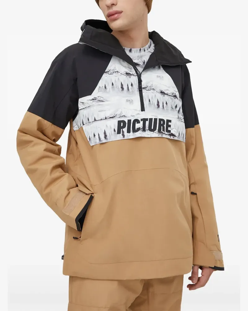 Picture Occan Skijacke mit Landschafts-Print - Braun Braun
