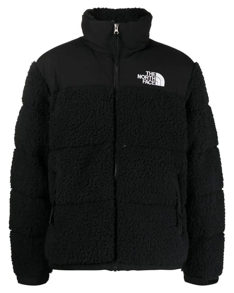 The North Face Gefütterte Nuptse Fleecejacke - Schwarz Schwarz