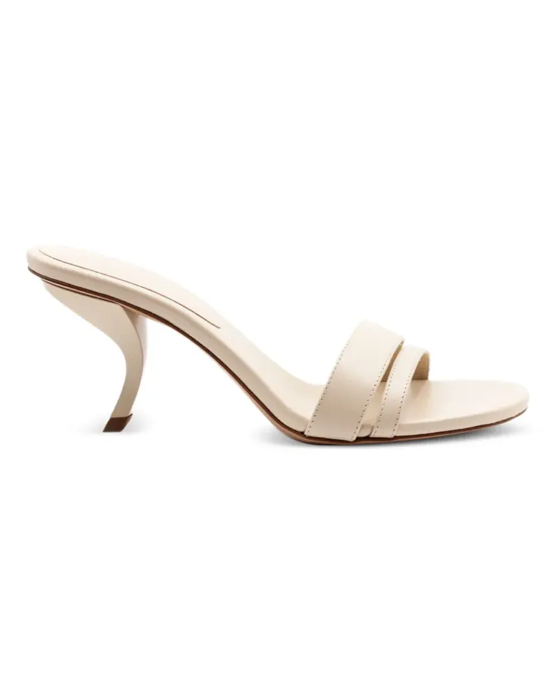 Gia Borghini stiletto double-strap leather sandals - Nude Nude