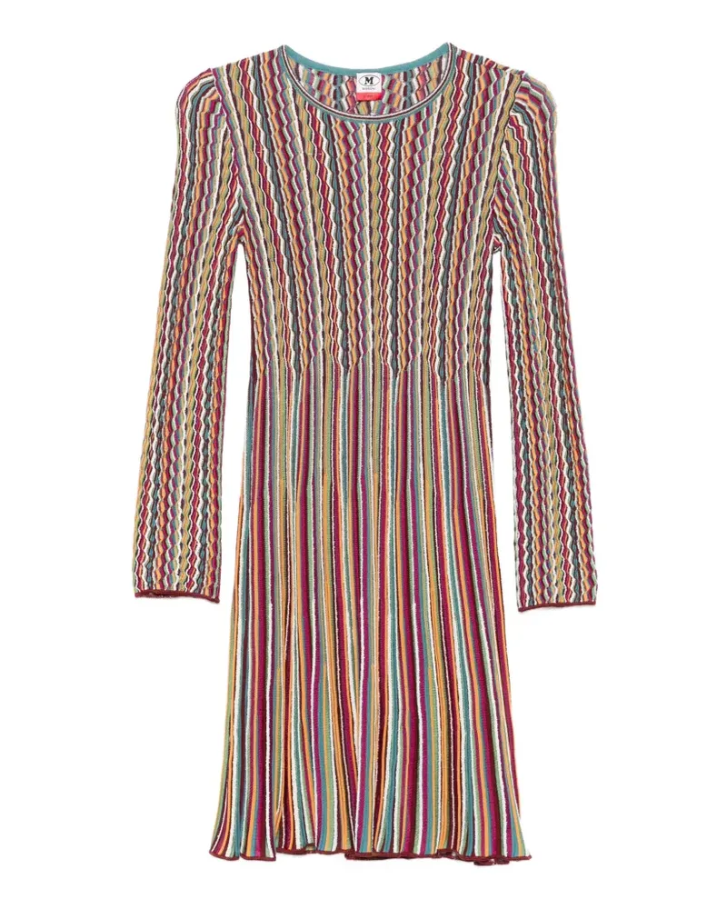 Missoni long-sleeve striped mini dress - Rosa Rosa