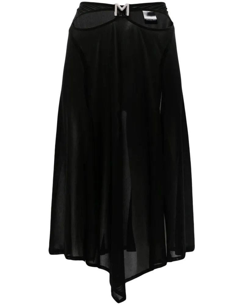 Thierry Mugler M Midirock mit Cut-Outs - Schwarz Schwarz
