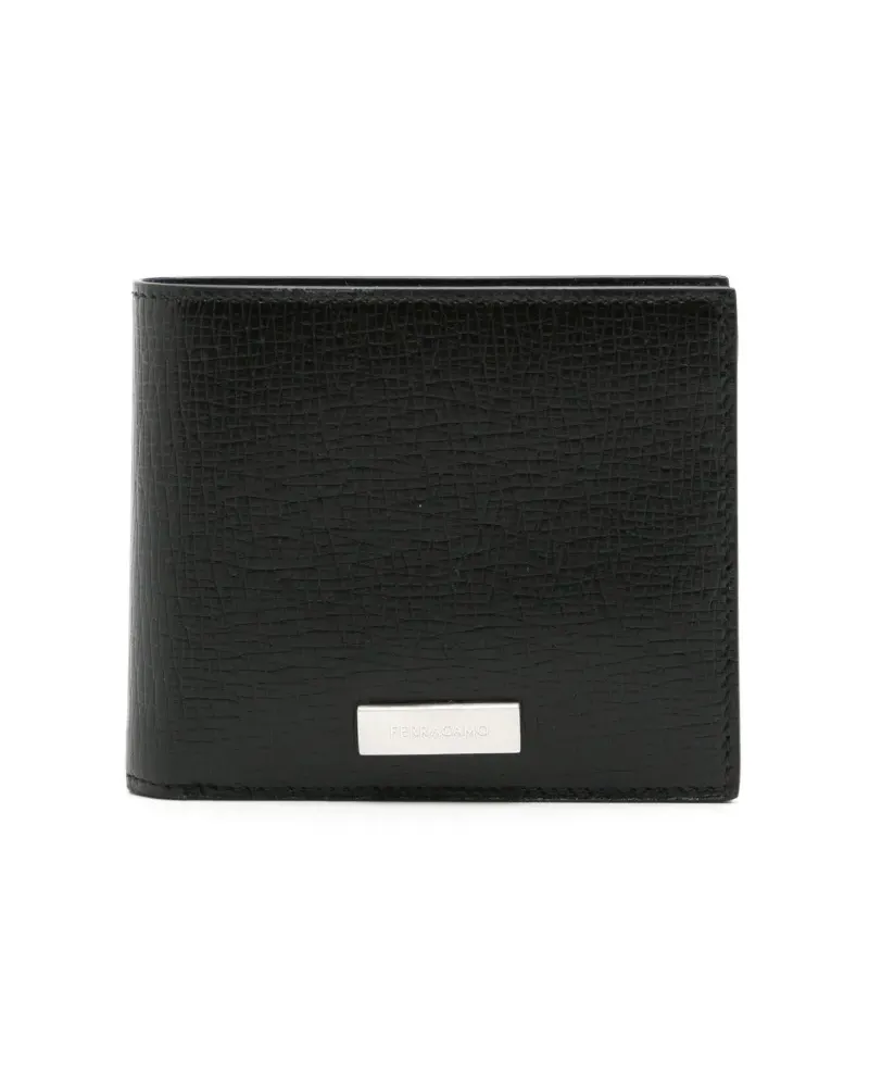 Ferragamo Portemonnaie mit Logo-Schild - Schwarz Schwarz