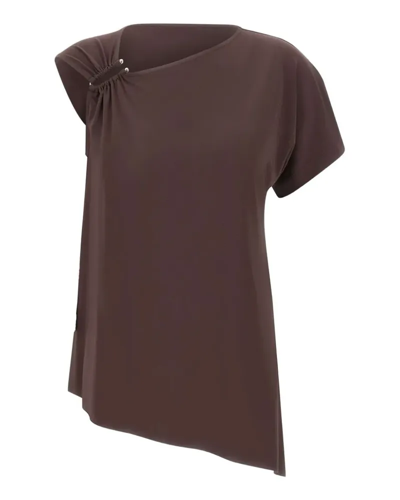 Kaos asymmetric gathered blouse - Braun Braun