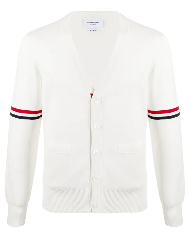 Thom Browne Cardigan mit Streifen - Weiß Weiß