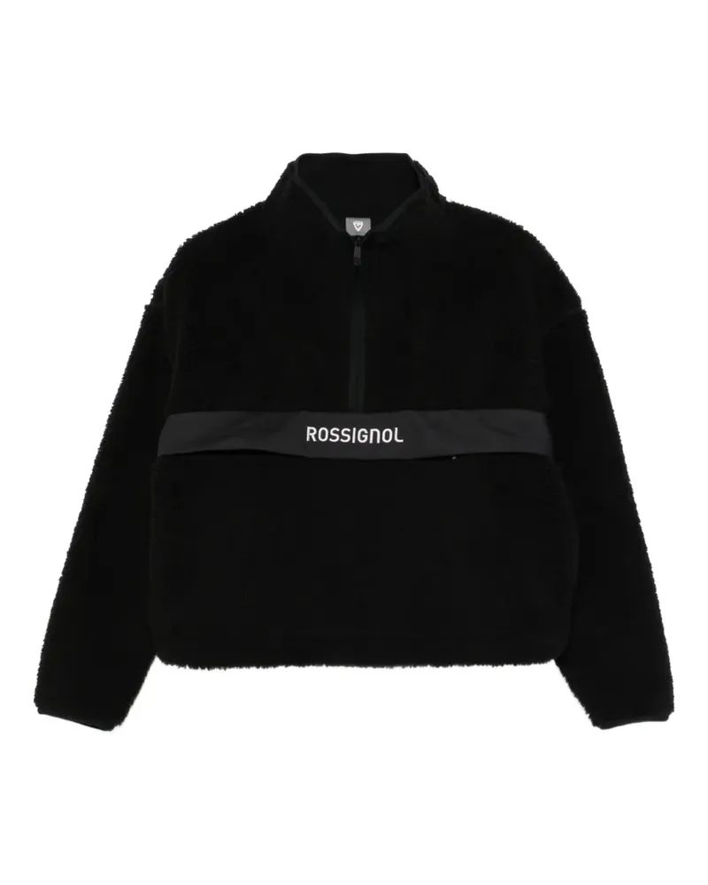 Rossignol Alltrack Fleecejacke mit kurzem Reißverschluss - Schwarz Schwarz