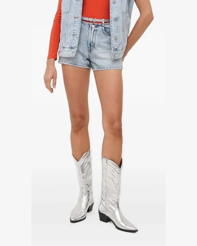 Miss Sixty Jeans-Shorts mit Pilzdetail - Blau Blau