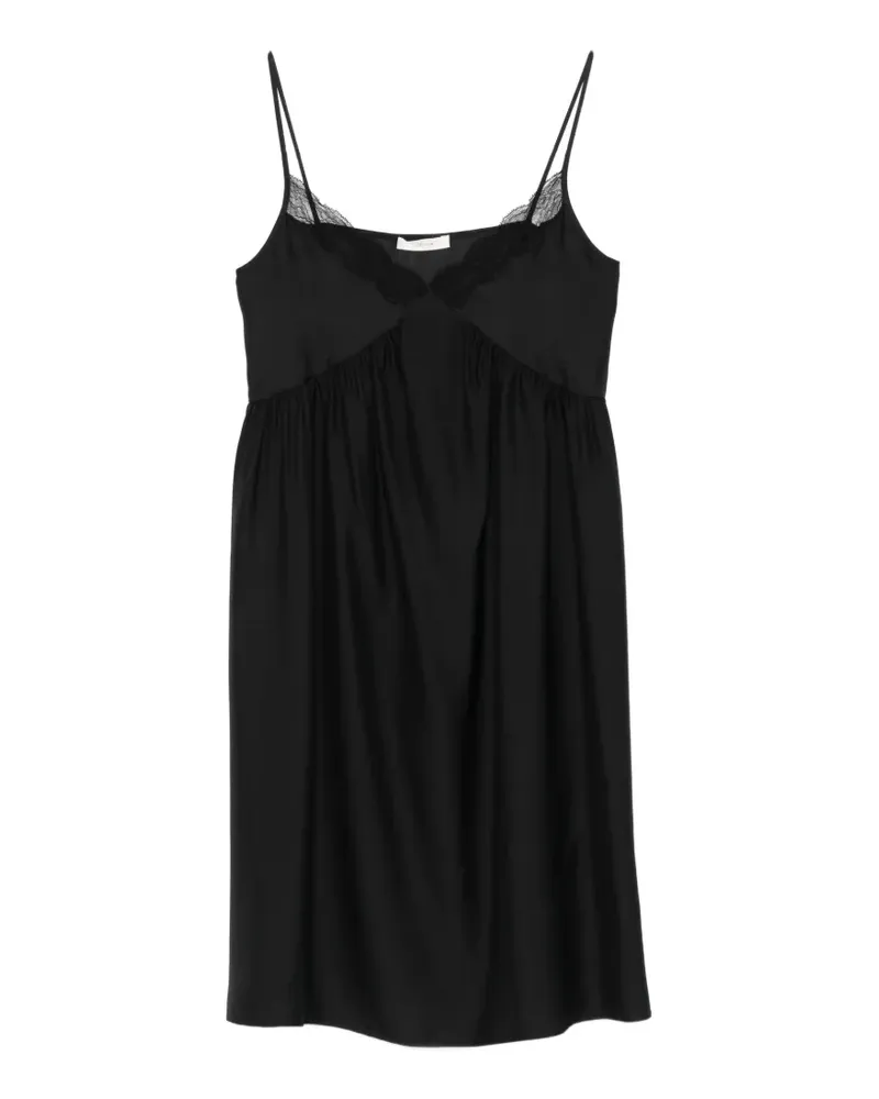 The Row Barett lace trim dress - Schwarz Schwarz