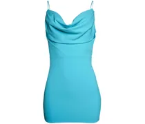 Kleid mit drapiertem Ausschnitt - Blau