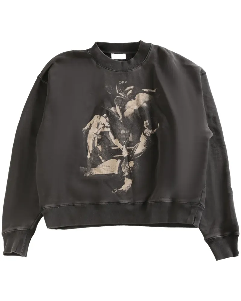 OFF-WHITE graphic-print sweatshirt - Schwarz Schwarz