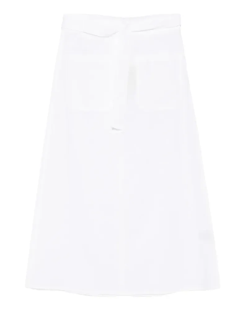 Totême belted patch-pocket skirt - Weiß Weiß