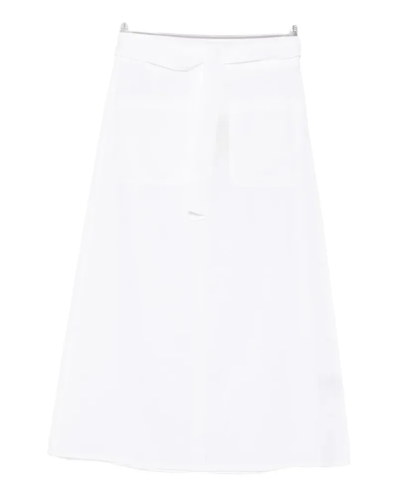 Totême belted patch-pocket skirt - Weiß Weiß