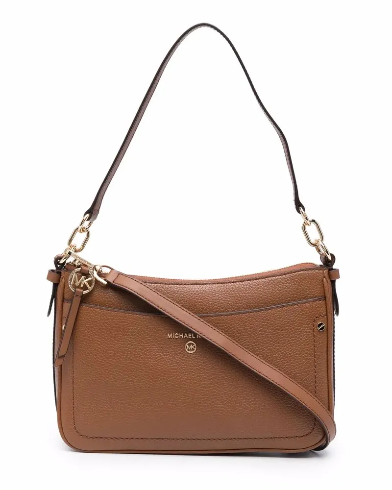 Michael Kors Jet Schultertasche mit Anhänger - Braun Braun