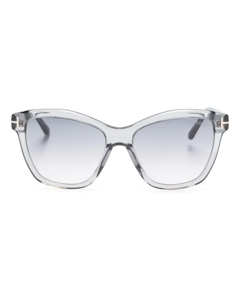 Tom Ford Lucia Sonnenbrille mit breitem Gestell - Grau Grau