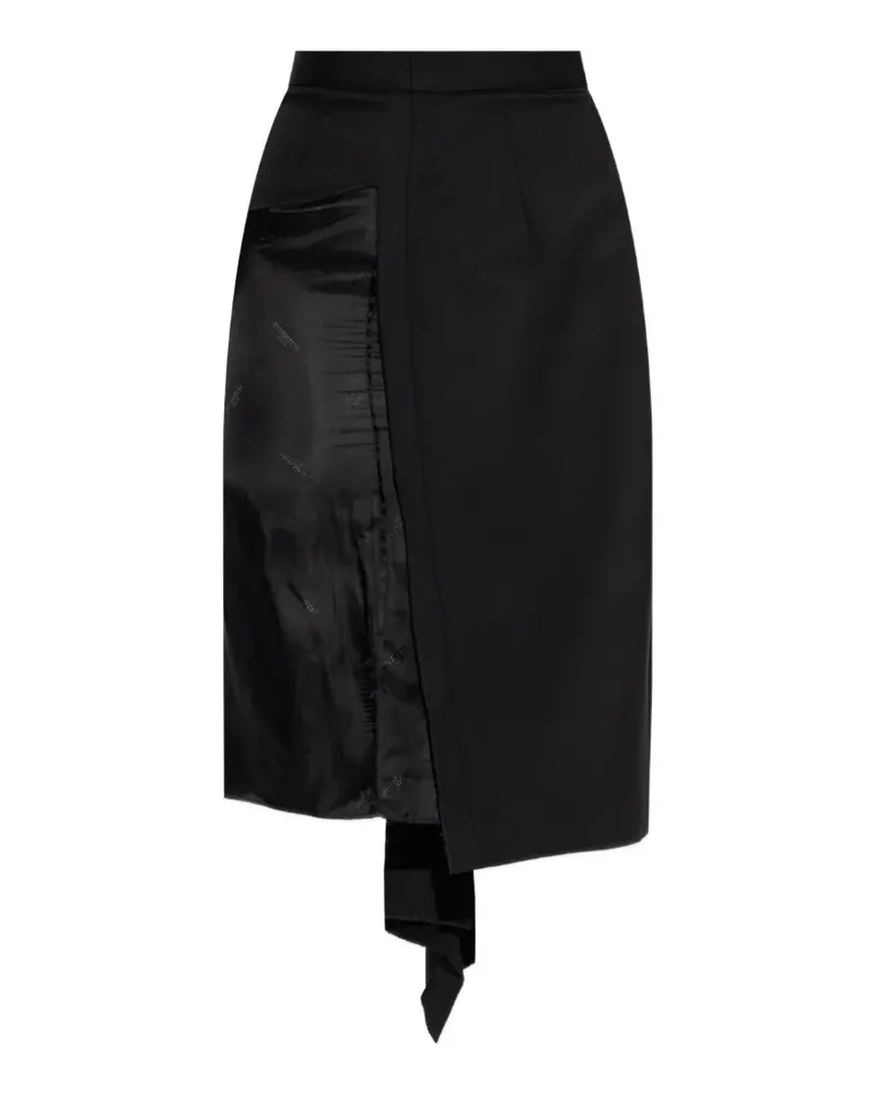 VETEMENTS asymmetric drape-panel skirt - Schwarz Schwarz