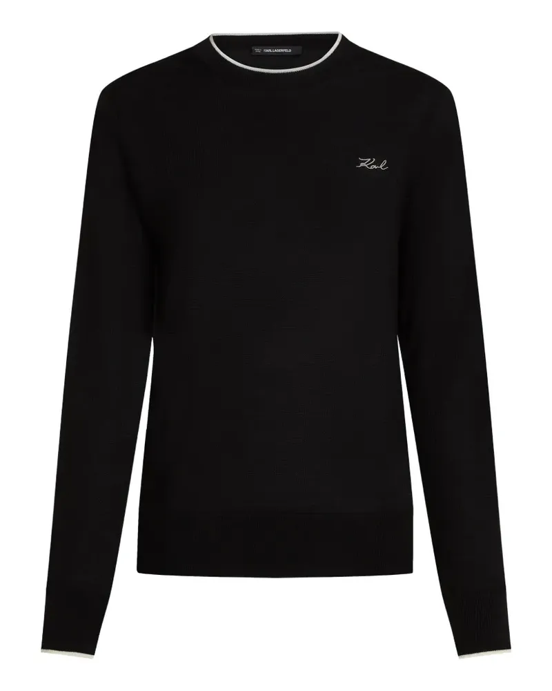 Karl Lagerfeld merino-wool sweater - Schwarz Schwarz