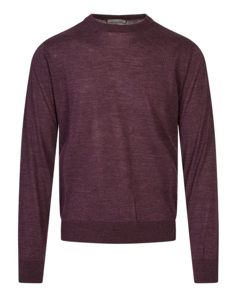 Canali crew-neck long-sleeve sweater - Violett Violett