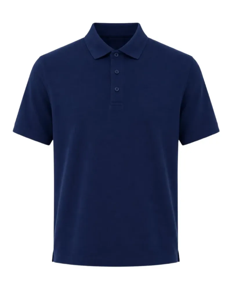 Diktat short-sleeve button-fastening polo shirt - Blau Blau