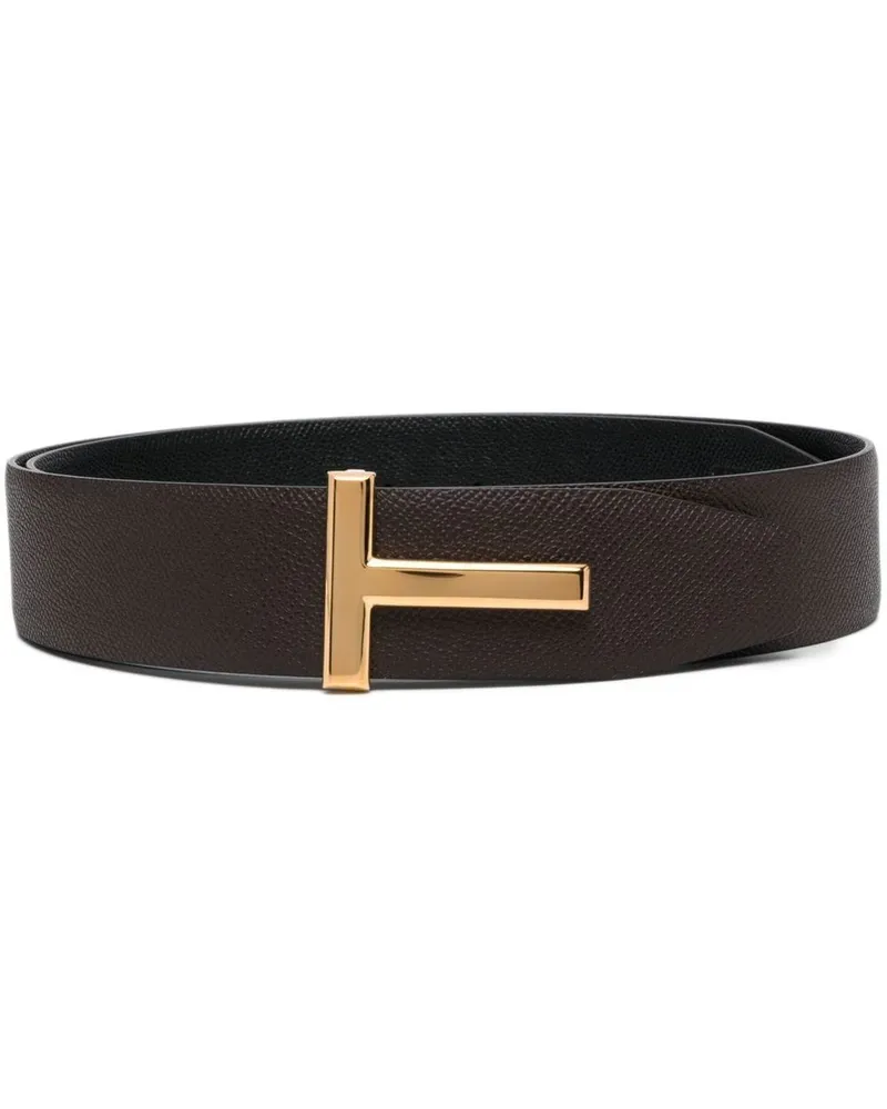 Tom Ford Wendbarer Gürtel mit T - Braun Braun