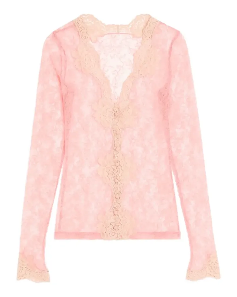 Valentino Garavani stretch lace cardigan - Rosa Rosa