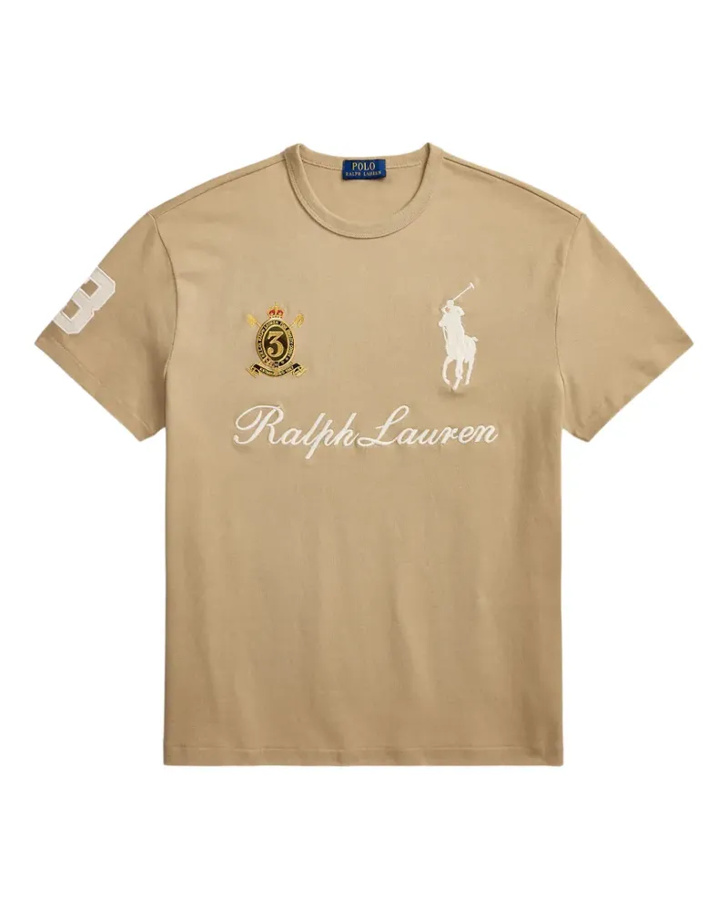 Ralph Lauren Big Pony T-Shirt mit Logo-Stickerei - Nude Nude