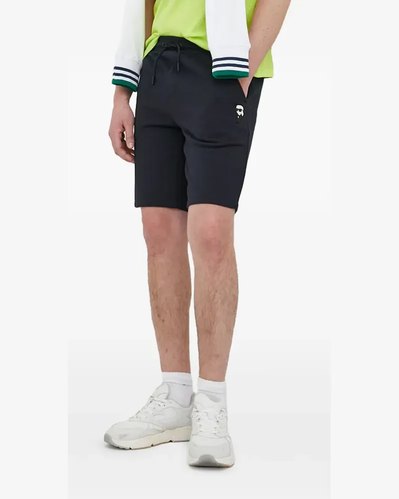 Karl Lagerfeld Ikonik patch drawstring shorts - Blau Blau