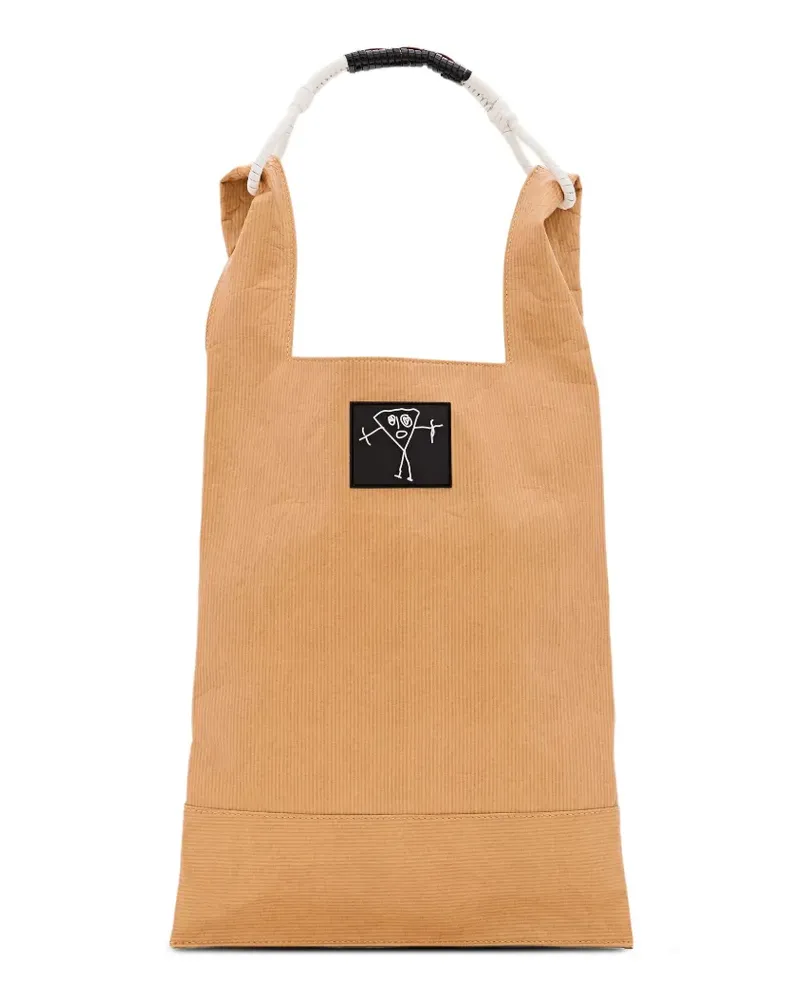 PLAN C Handtasche aus Leder - Nude Nude